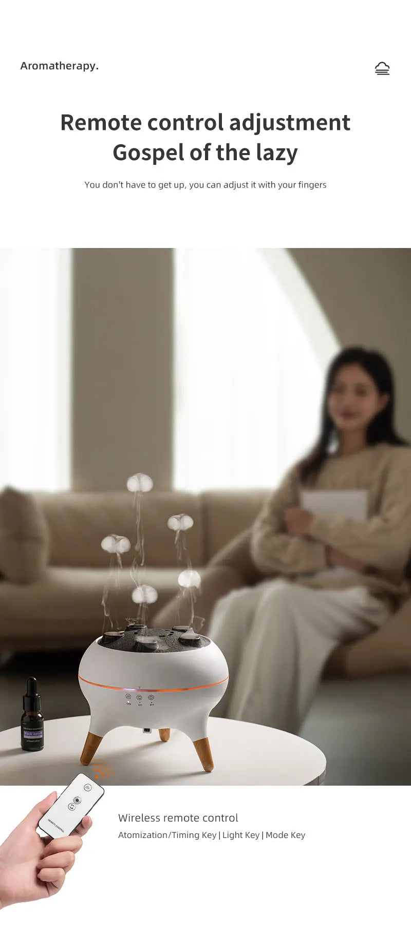 Elegant Jellyfish Humidifier - Ultrasonic Aromatherapy Diffuser