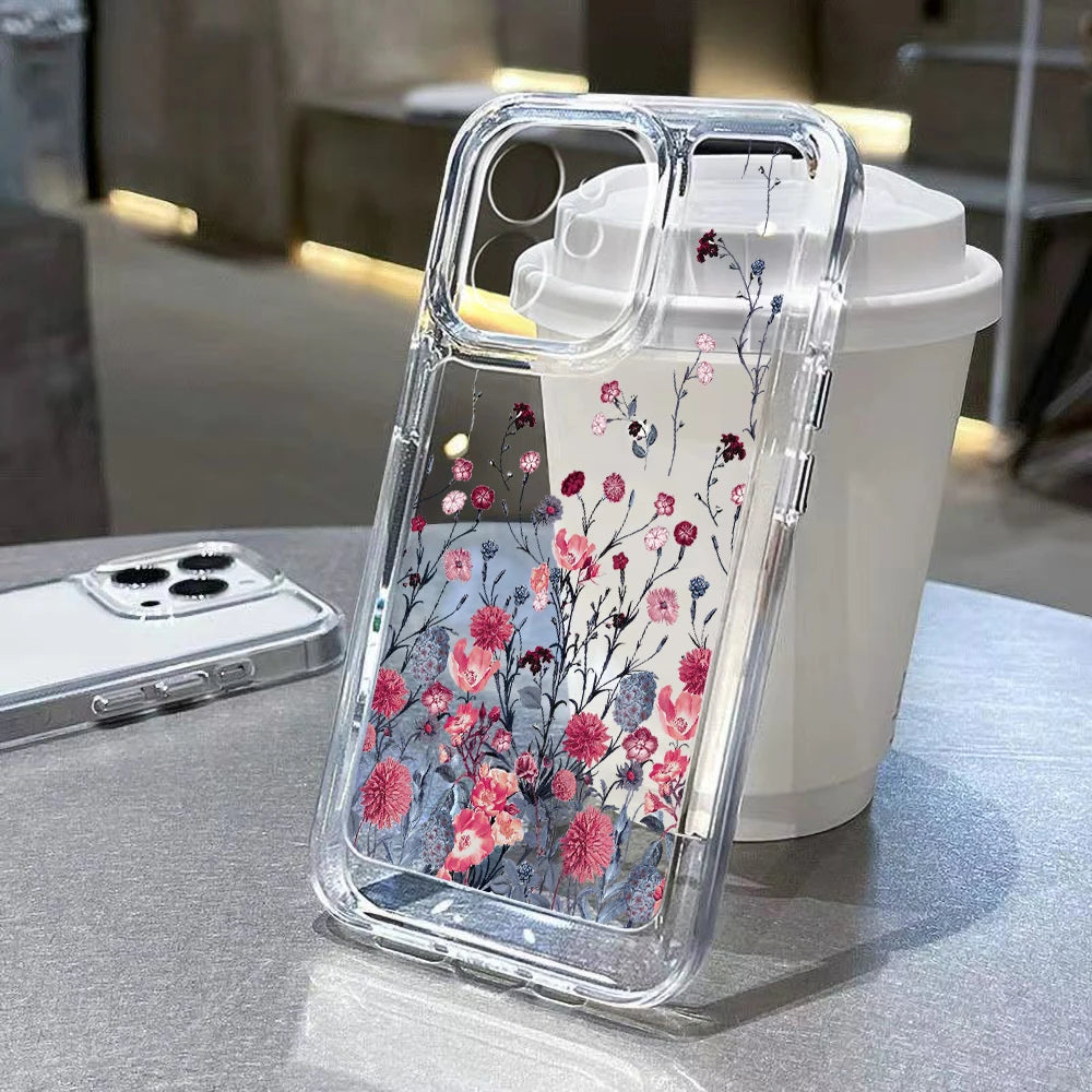 Elegant Soft Flower Phone Case - Clear Cover for Samsung