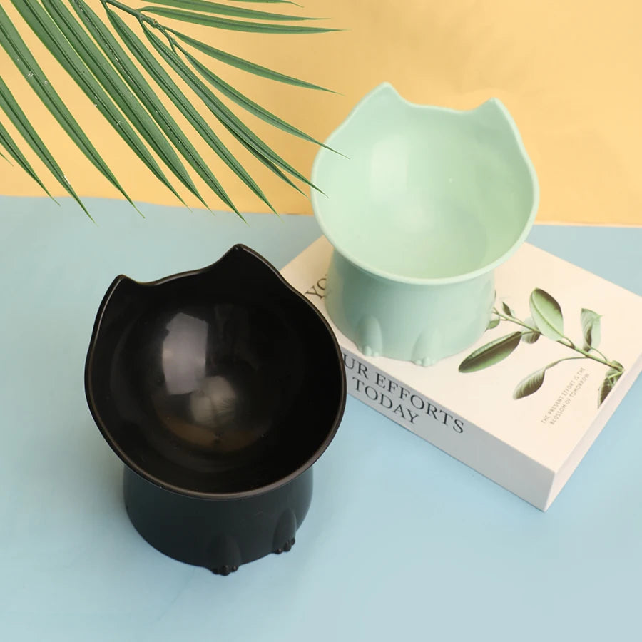 Premium Elevated Cat Bowl - Anti-Tip Tilted Design