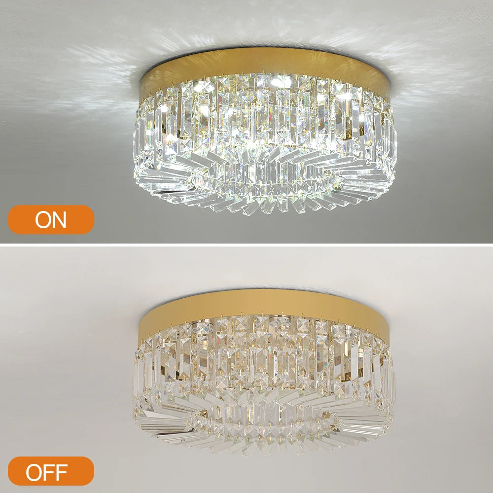 Elegant Modern Crystal Chandelier - LED Ceiling Light