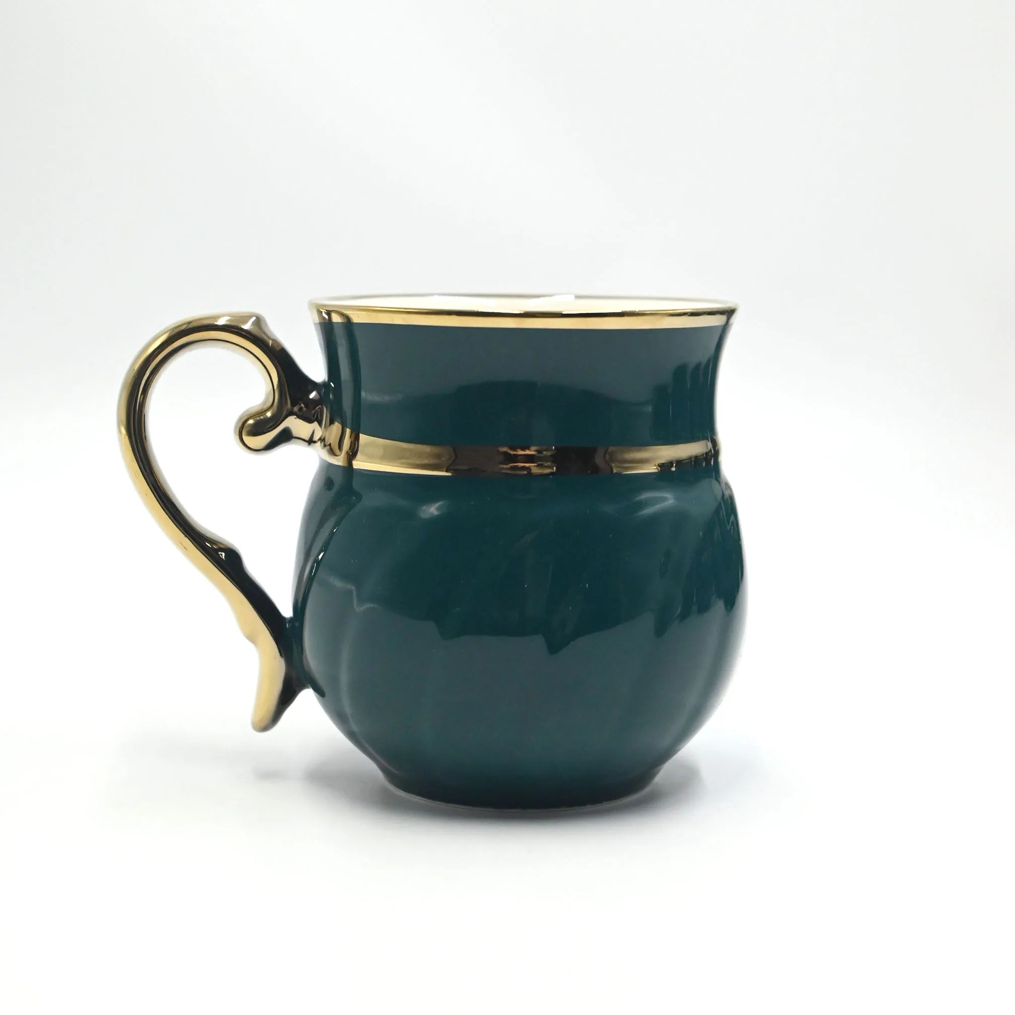 Luxury Ceramic Dinnerware Set - English Gold Green