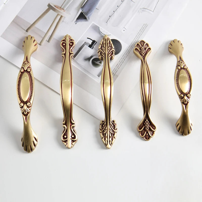 Premium Solid Brass Cabinet Handles - Electroplated Elegance