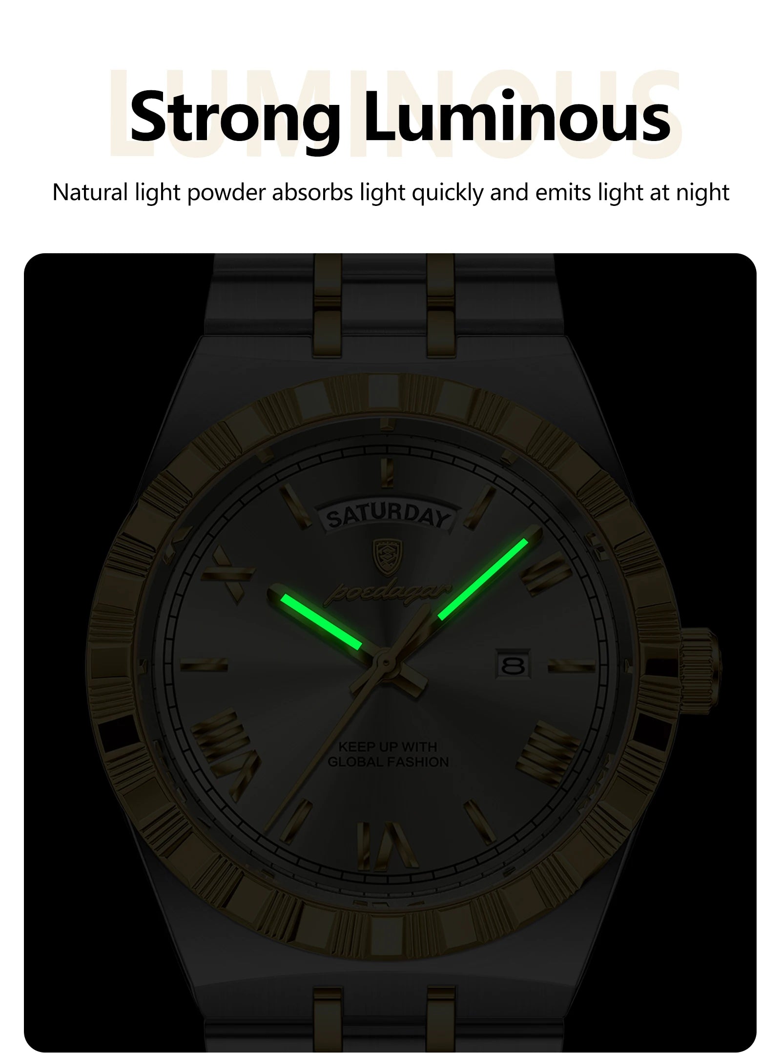 Luxury Men's Quartz Watch - Water Resistant & Luminous