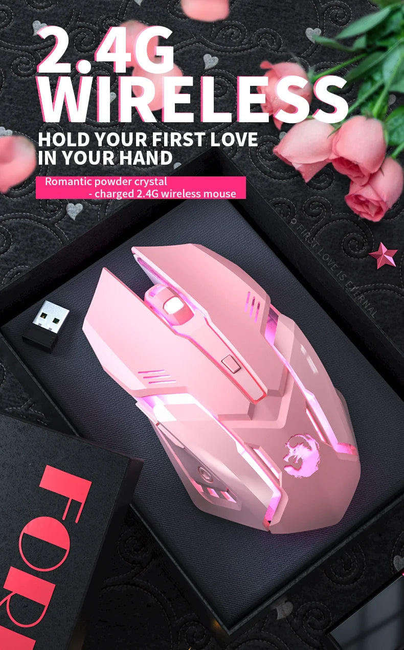 Premium Ergonomic Gaming Mouse - RGB 6-Button Mute Click