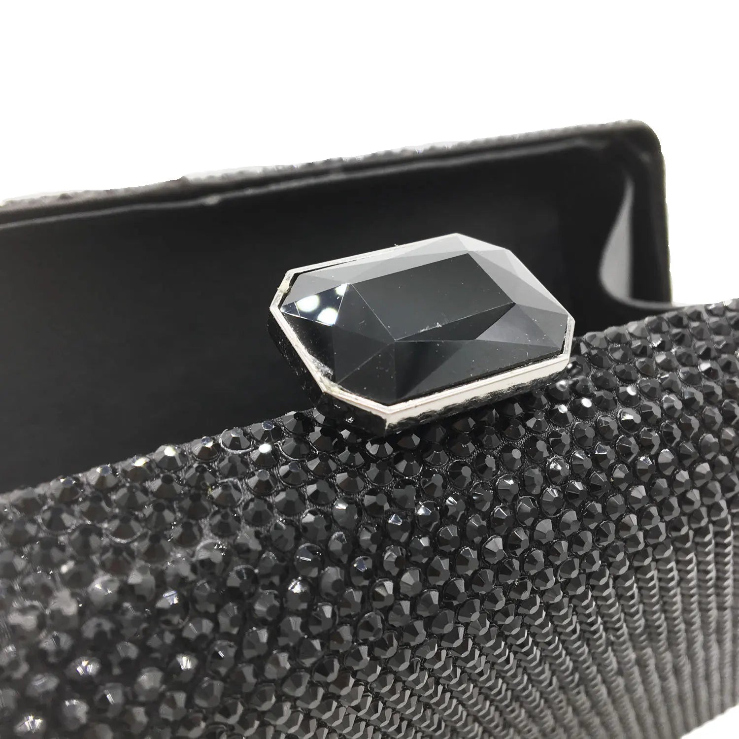 Elegant Crystal Evening Clutch - Luxury Rhinestone Box Handbag