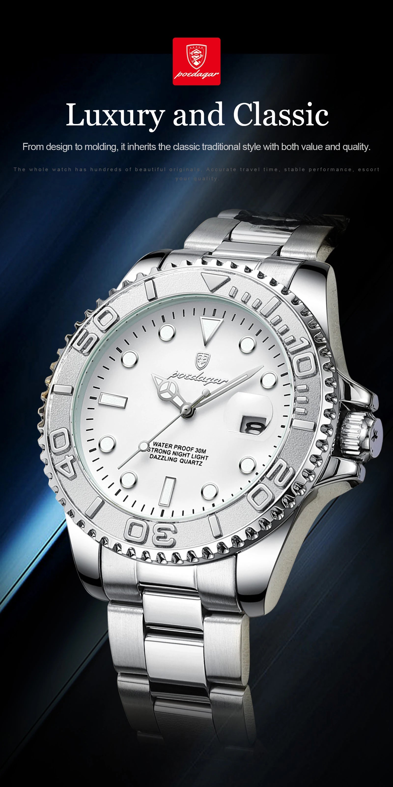 Luxury Military Men's Watch - Waterproof & Luminous