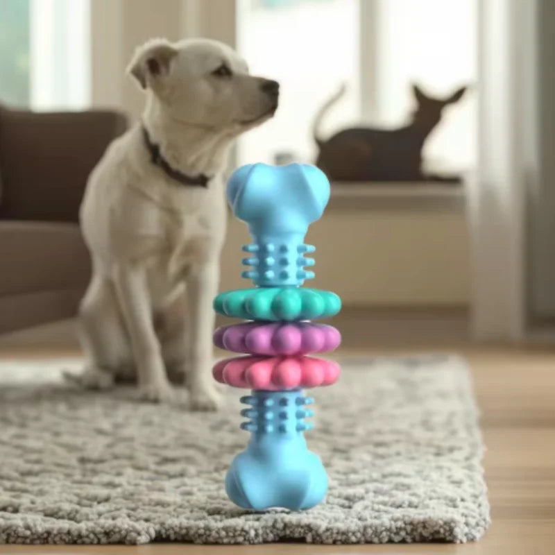 Premium Dog Chew Toy - Dental Cleaning & Leaky Treat Function