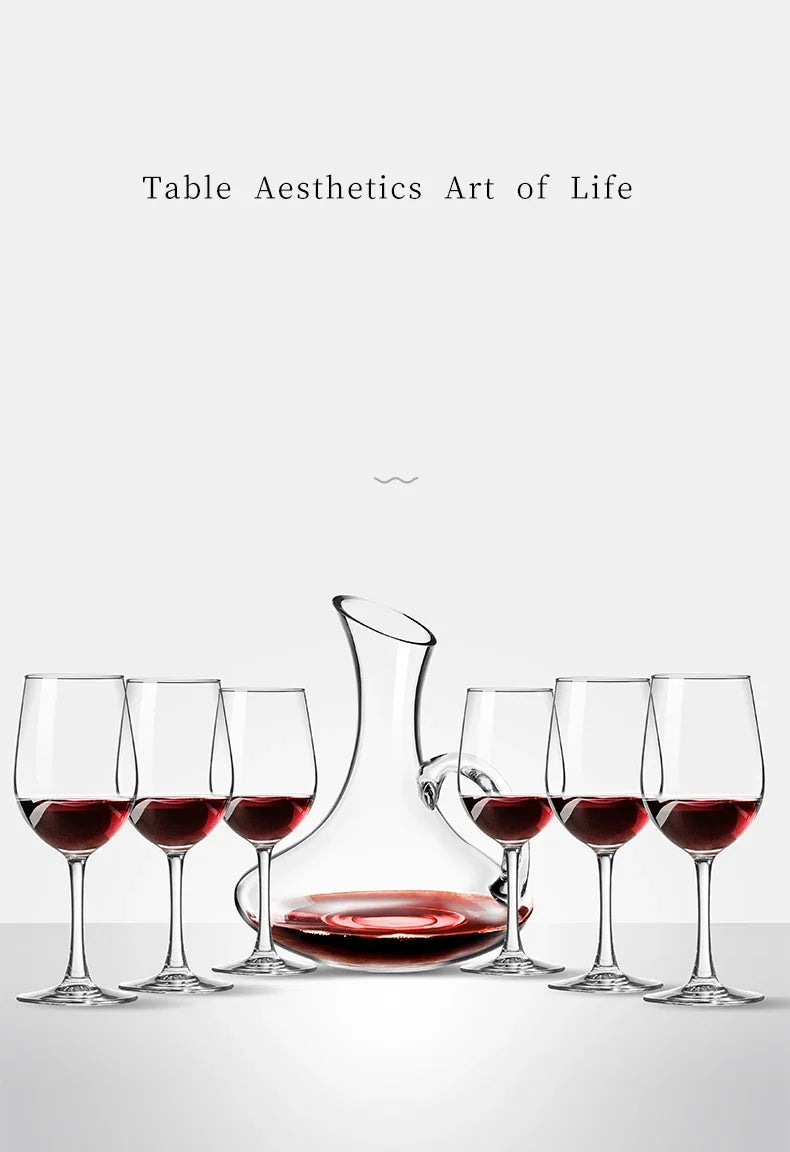 Elegant European Red Wine Glasses - Luxurious Decanter Set