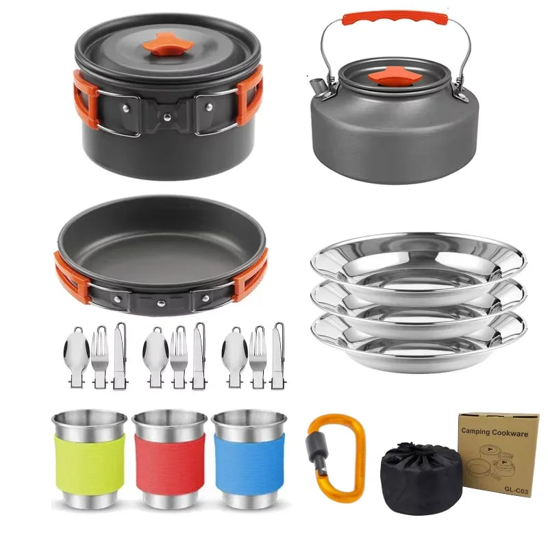 Premium Portable Camping Cookware Set - Durable Outdoor Gear