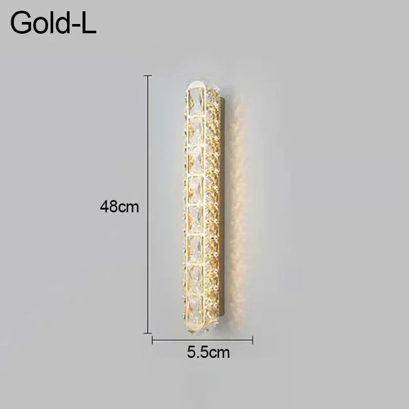Luxury Modern Oval LED Crystal Wall Lamp - Indoor Light Fixture