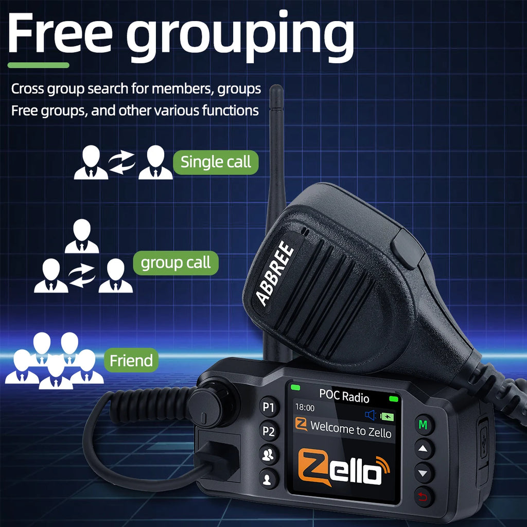 Professional Network Car Walkie Talkie - Global POC Radio GPS