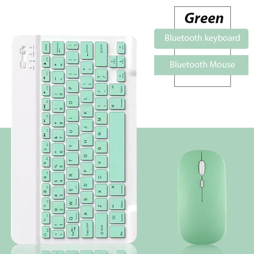 Premium Bluetooth Keyboard Mouse Set - Slim, Rechargeable & Universal