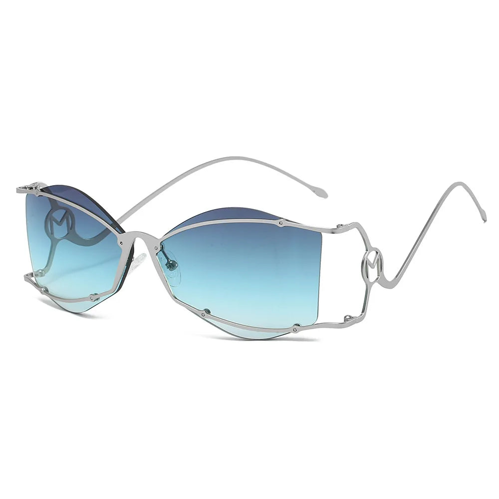 Premium Irregular Sunglasses Women - Trendy Bend Leg Sun Shades