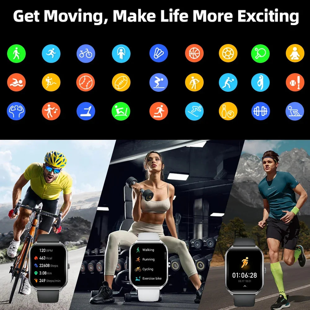 Premium Ultra Thin Smartwatch - 1.96" AMOLED Display & BT Calls