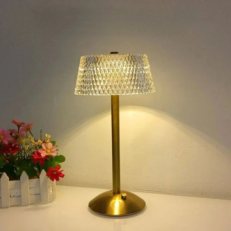 Luxury Rechargeable LED Table Lamp - Tricolor Touch Control