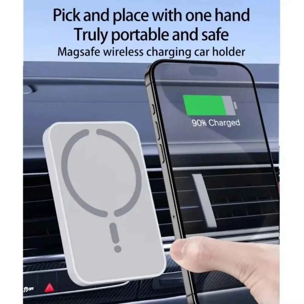 Premium Magnetic Car Mount - Wireless Charger & GPS Stand