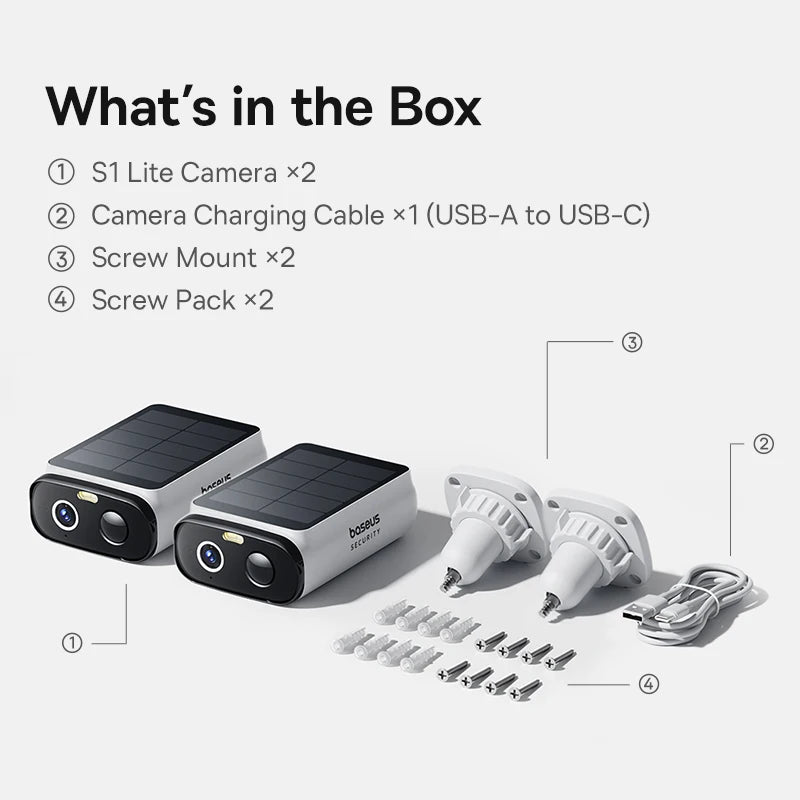 Wireless Solar Security Camera - 2K HD & IP67 Waterproof