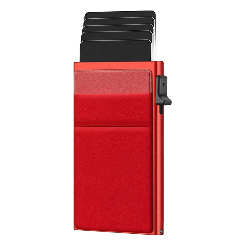 Premium Minimalist Metal Wallet - RFID Blocking Card Holder
