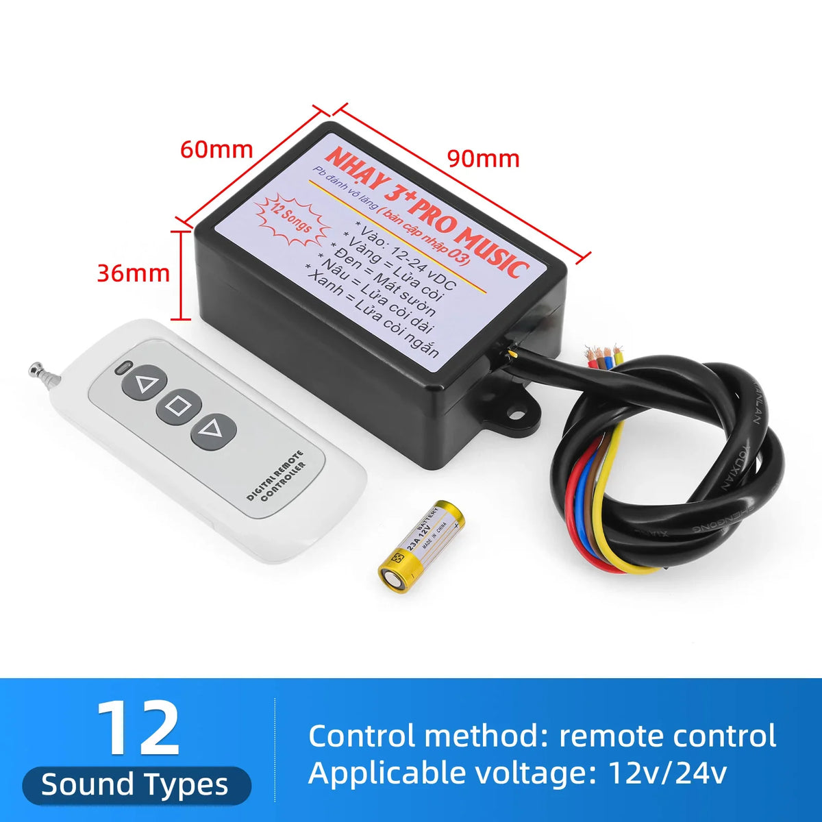 Premium Car Horn Controller - Wireless Sound Effect Switcher