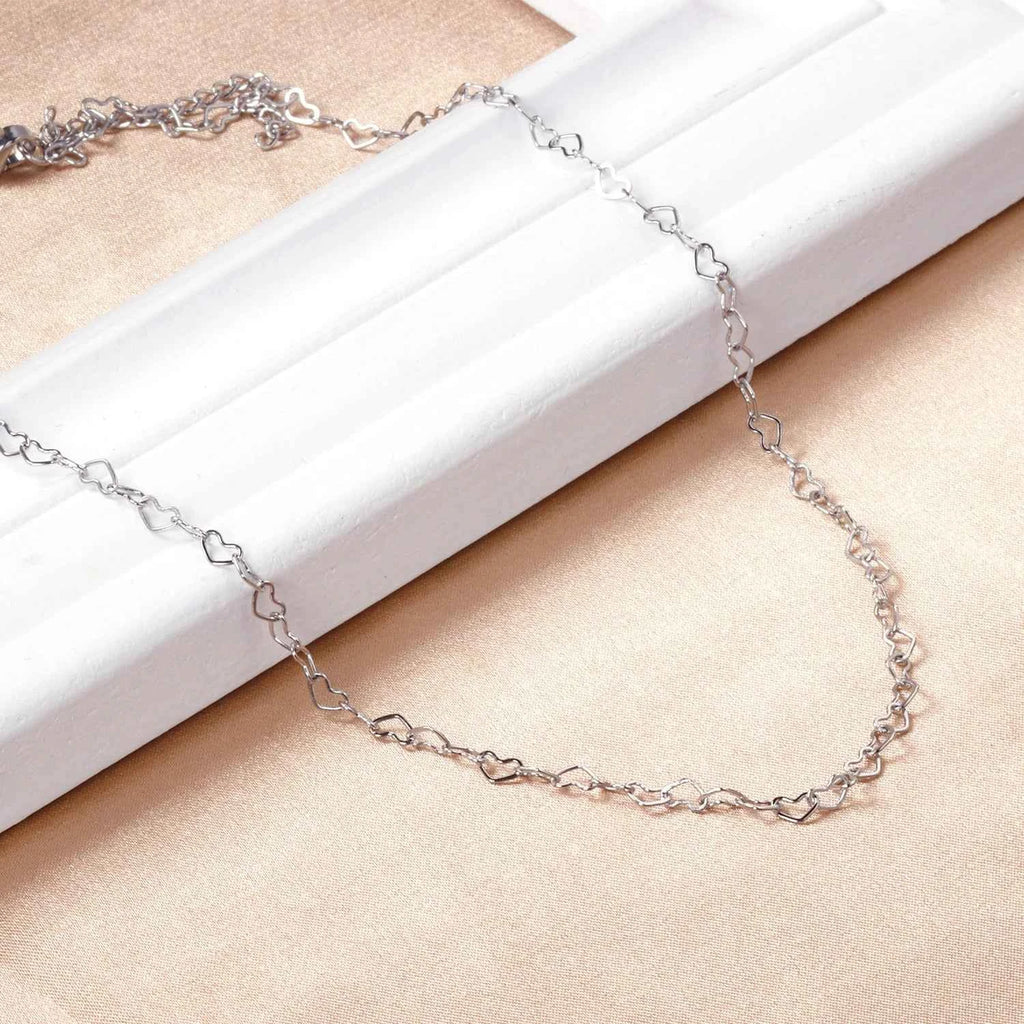 Elegant Gold Plated Stainless Steel Chain Necklace & Bracelet
