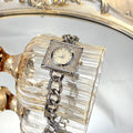 Elegant Diamond Chain Women's Watch - Luxury Square Head