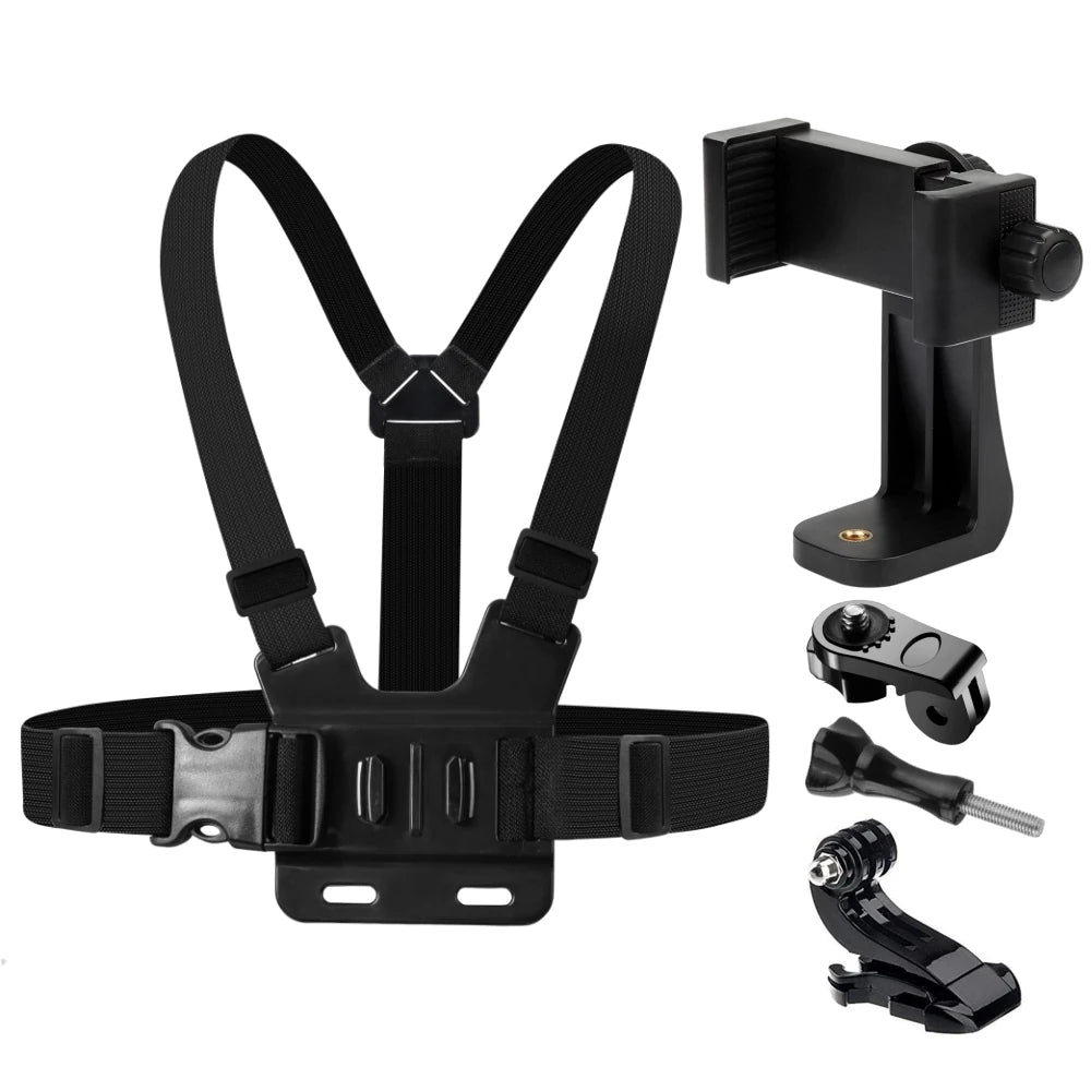 Professional Chest Strap Phone Holder - Hands-Free Mount Bracket