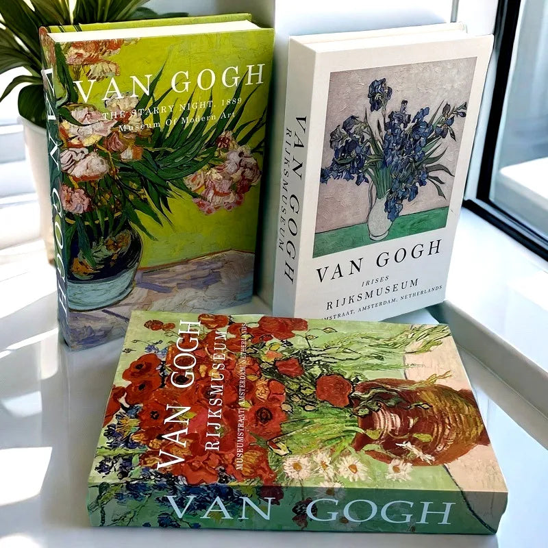 Elegant Luxury Decorative Books - Van Gogh Monet Picasso Series
