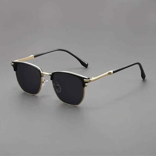 Designer Square Sunglasses - Vintage Gradient Alloy Frame