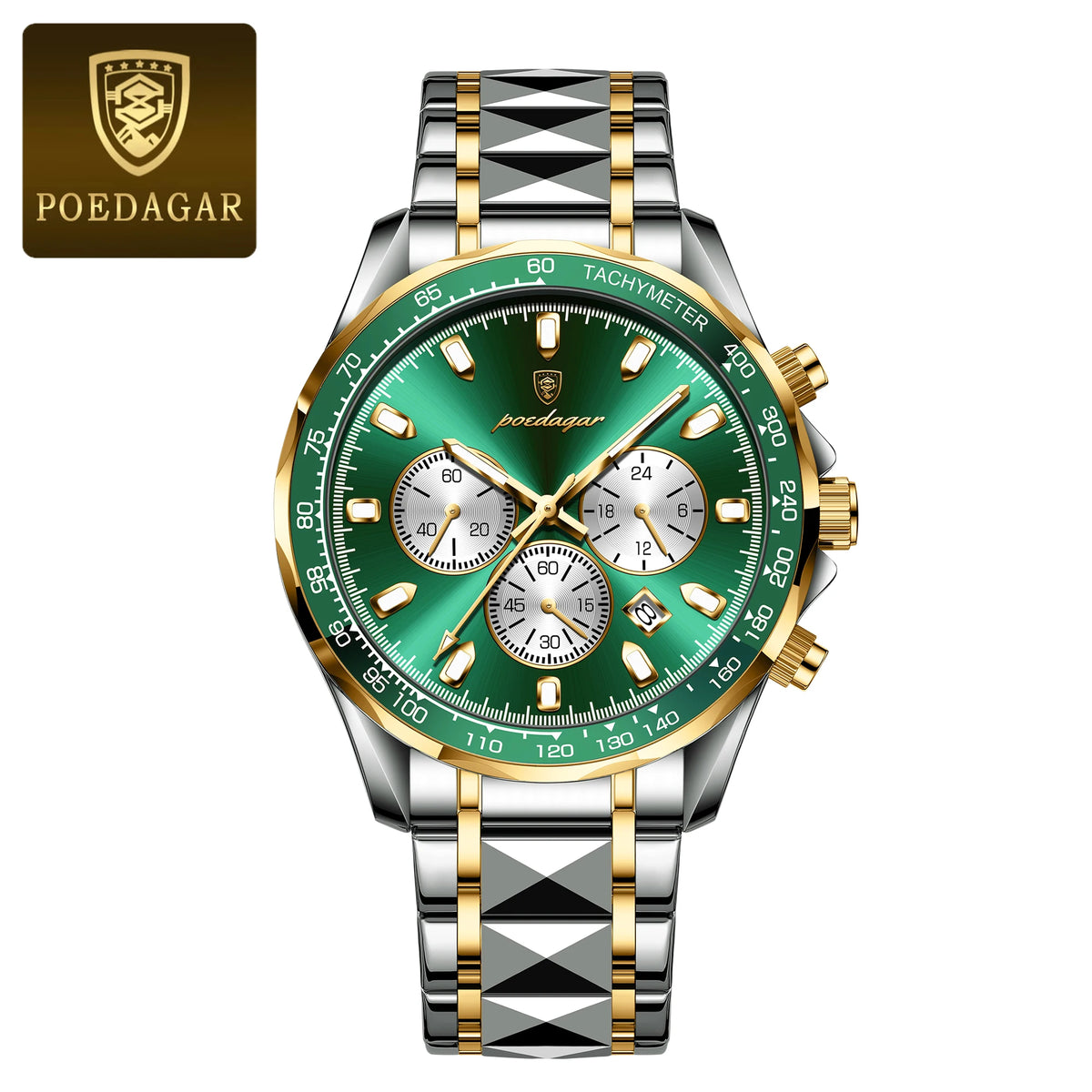 Luxury Men's Quartz Watch - Waterproof Stainless Steel Chronograph