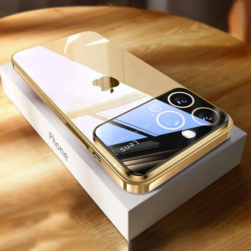 Luxury Plating Clear iPhone Camera Protection Case