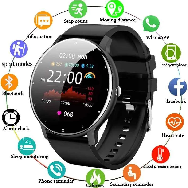 Smart Watch for Android iOS - Waterproof Fitness Tracker