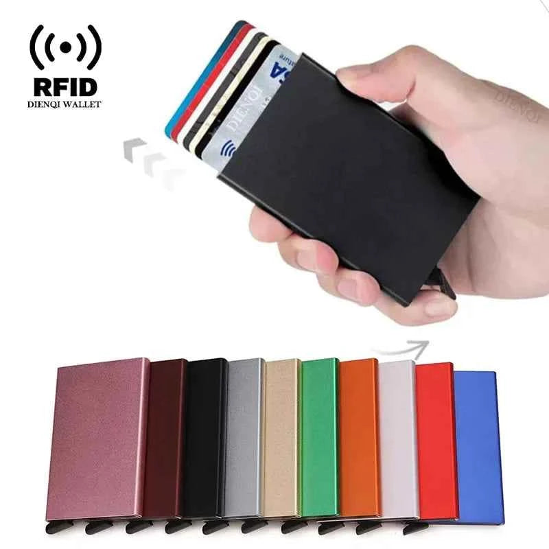 Minimalist Metal Card Holder - RFID Blocking Luxury Wallet