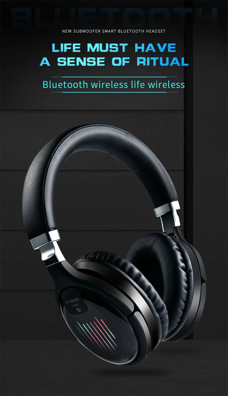 Premium Bluetooth TV Headset with Wireless Adapter - Over-Ear TV Headphones