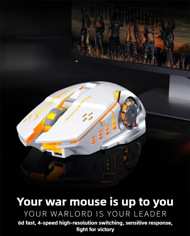 Premium Wireless Gaming Mouse - Rechargeable with RGB Backlight