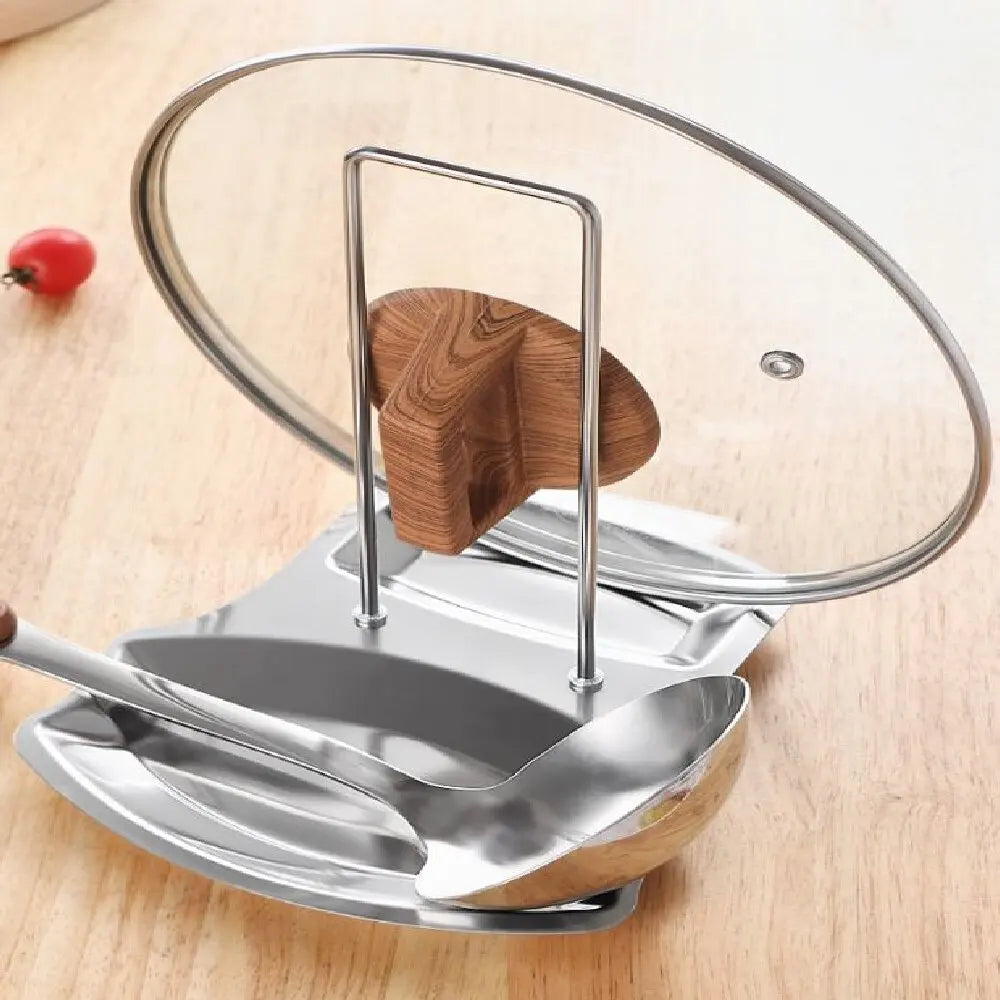 Premium Stainless Steel Pot Lid Holder - Multi-Functional Kitchen Organizer