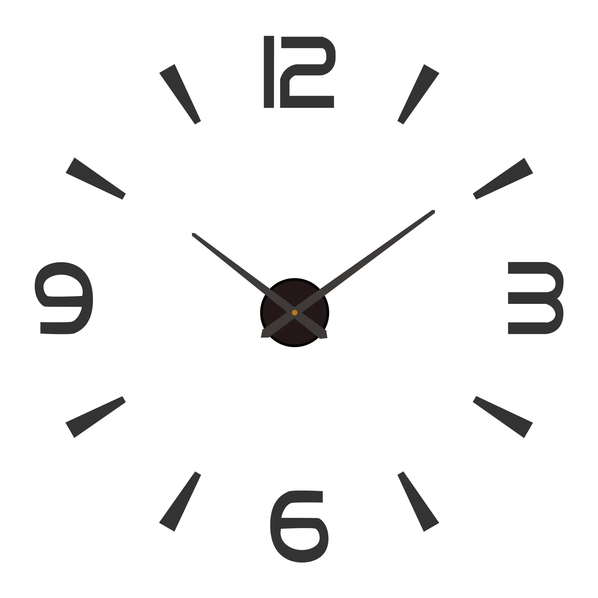 Elegant Modern Large Wall Clock - 3D DIY Quartz Design