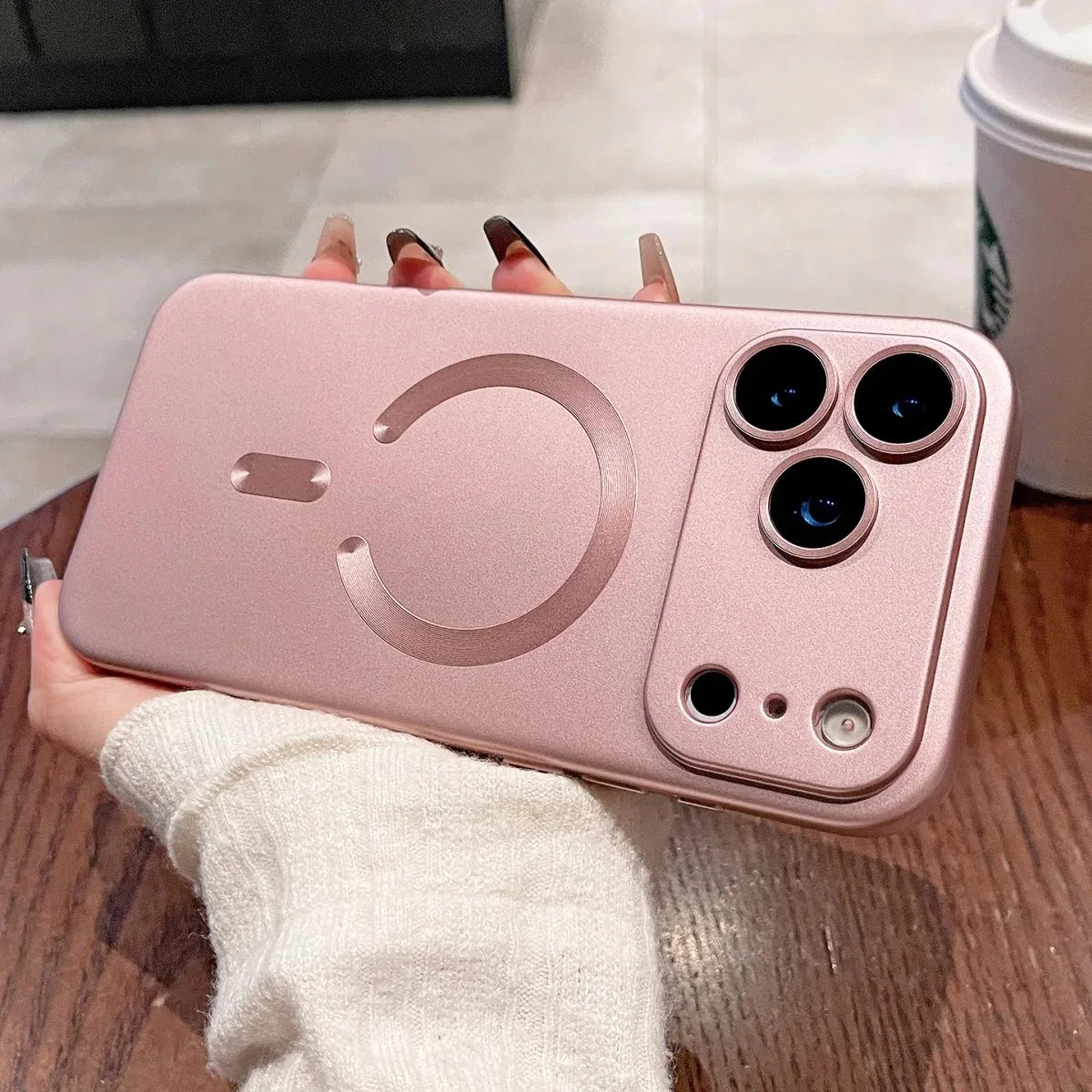 Luxury Metallic Magnetic Soft TPU Case - Wireless Charging Cover