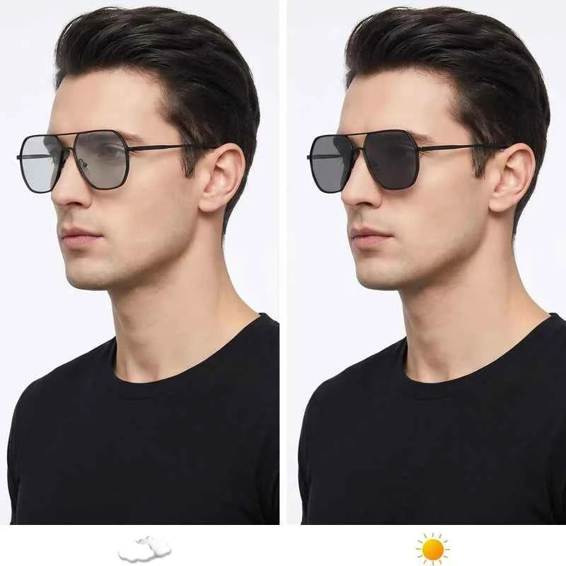 Luxury Metal Photochromic Sunglasses - Polarized UV400