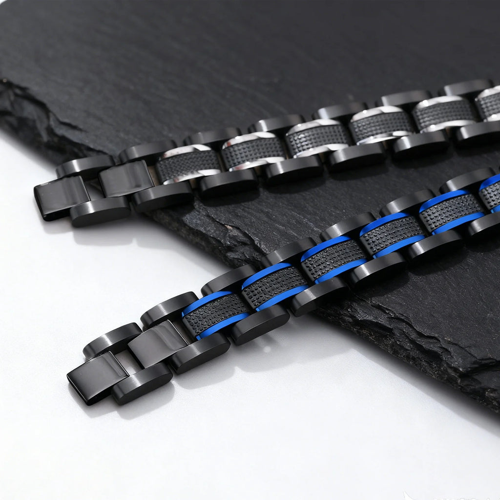 Premium Men's Chunky Stainless Steel Bracelet - 14.4MM Link