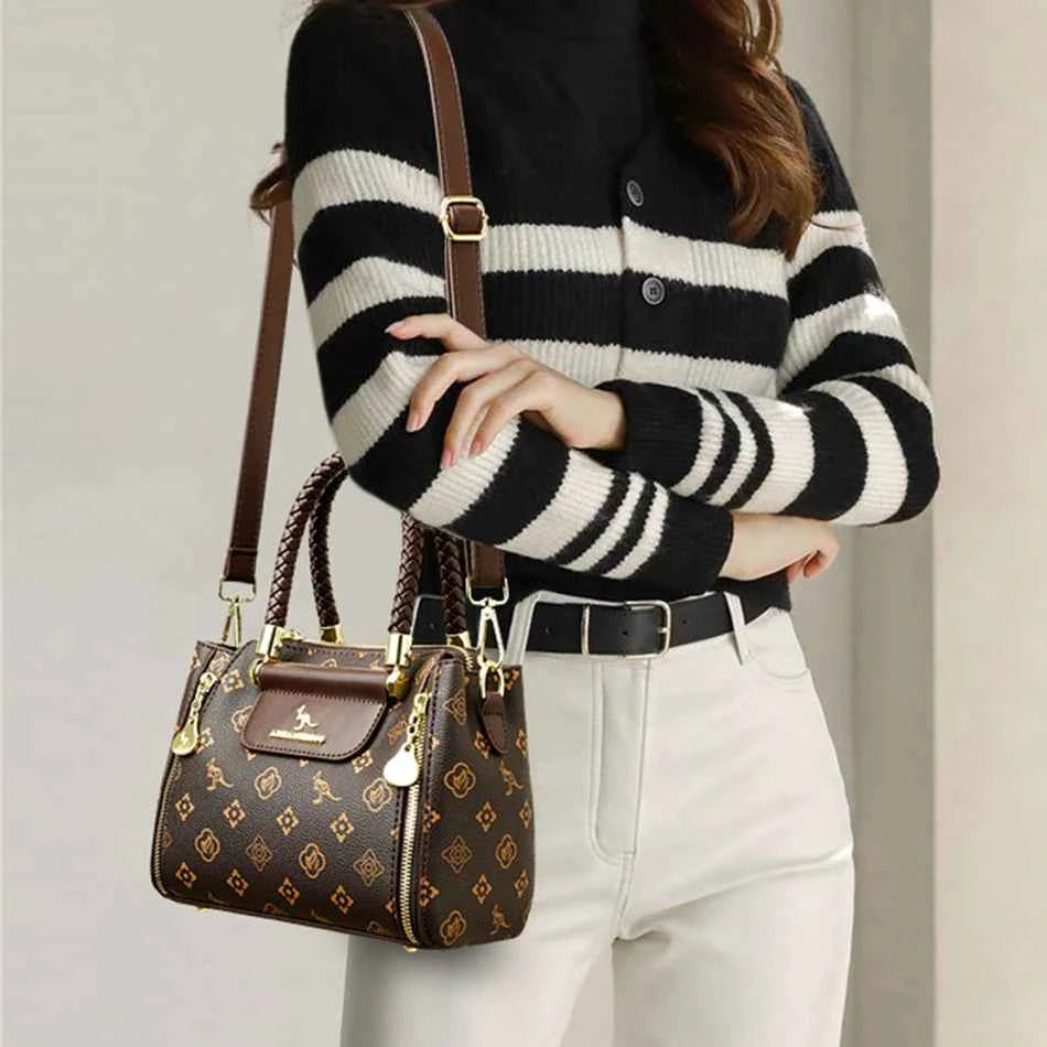 Elegant Designer Crossbody Bag - Premium Soft Leather