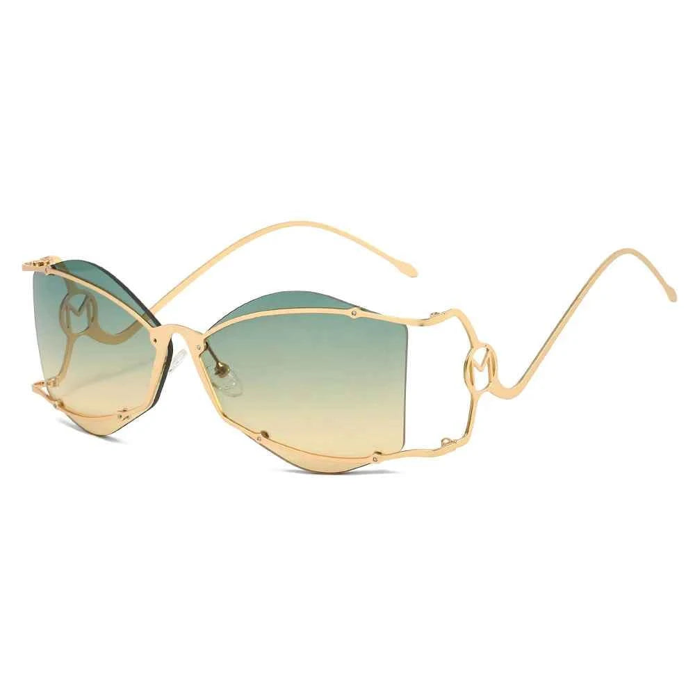 Premium Irregular Sunglasses Women - Trendy Bend Leg Sun Shades