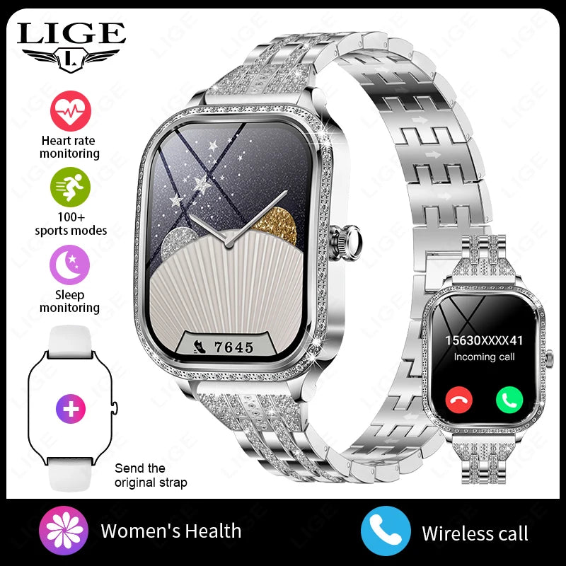 Luxury Smart Watch - Bluetooth Call & Heart Rate Monitor