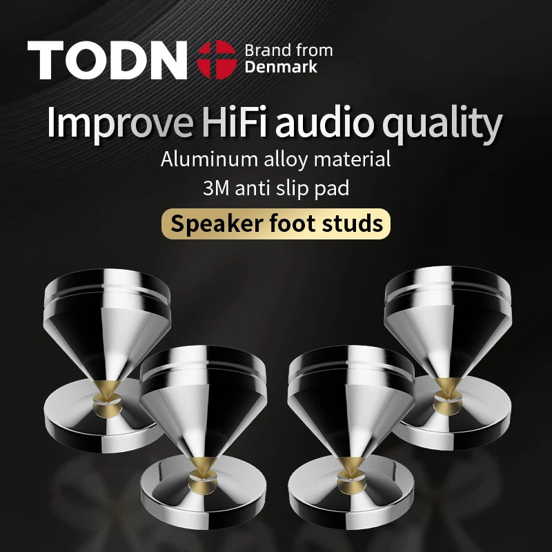 Premium Speaker Isolation Spikes - Aluminum Alloy Cone Feet