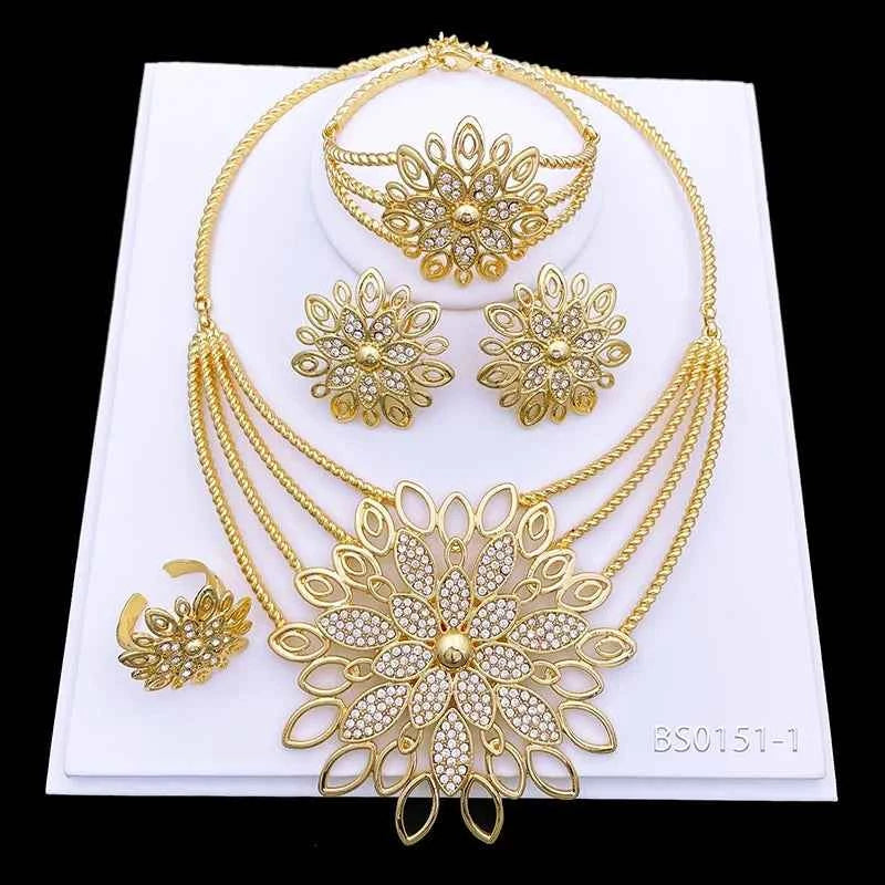 Luxury Statement Jewelry Set - Large Pendant Necklace & Earrings