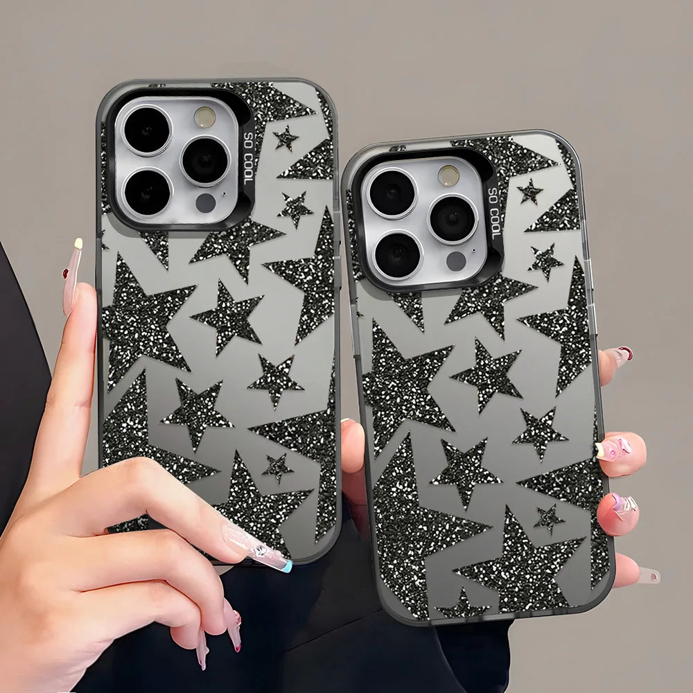 Premium Luxury iPhone Star Case - Hard Matte IMD Cover