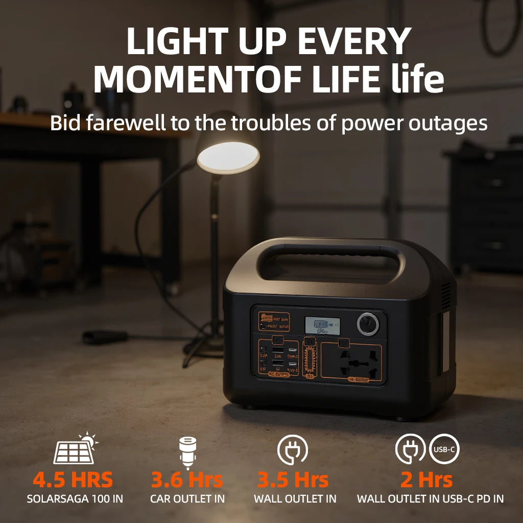 Premium 150W Portable Power Station - Solar Generator for Camping