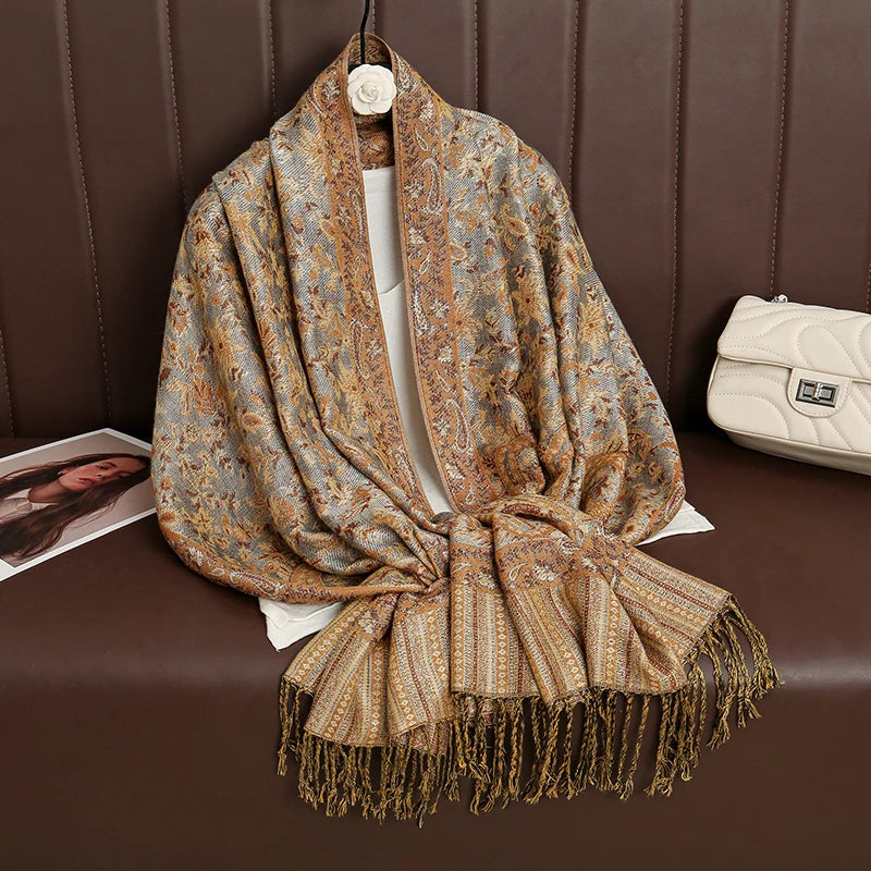 Luxury Cashmere Pashmina Shawl - Elegant Winter Wrap
