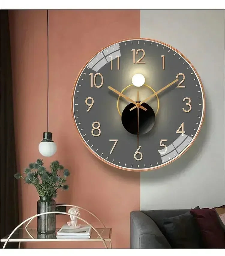Elegant Silent Modern Wall Clock - Non-Ticking Design