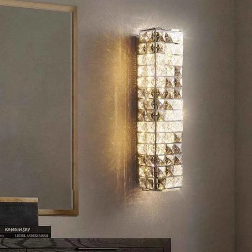 Elegant Crystal Wall Lamp - Dimmable Eye Care Lighting