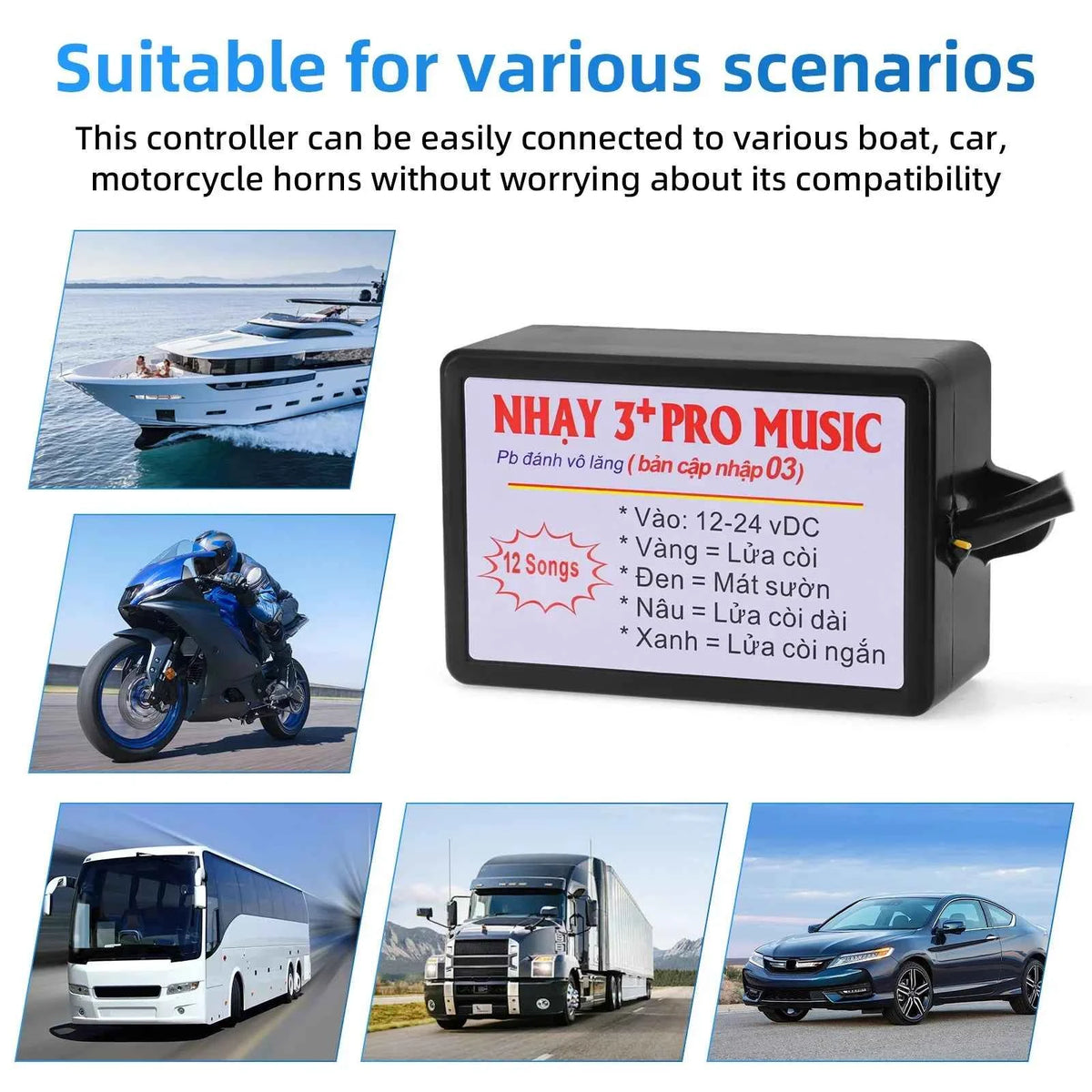 Premium Car Horn Controller - Wireless Sound Effect Switcher